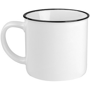 ROBAL KERAMICKÝ HRNČEK V DIZAJNE PLECHÁČIKOV, 350ML, BIELY