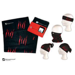 SCHWARZWOLF BANDANA šatka z mikrovlákna, čierna